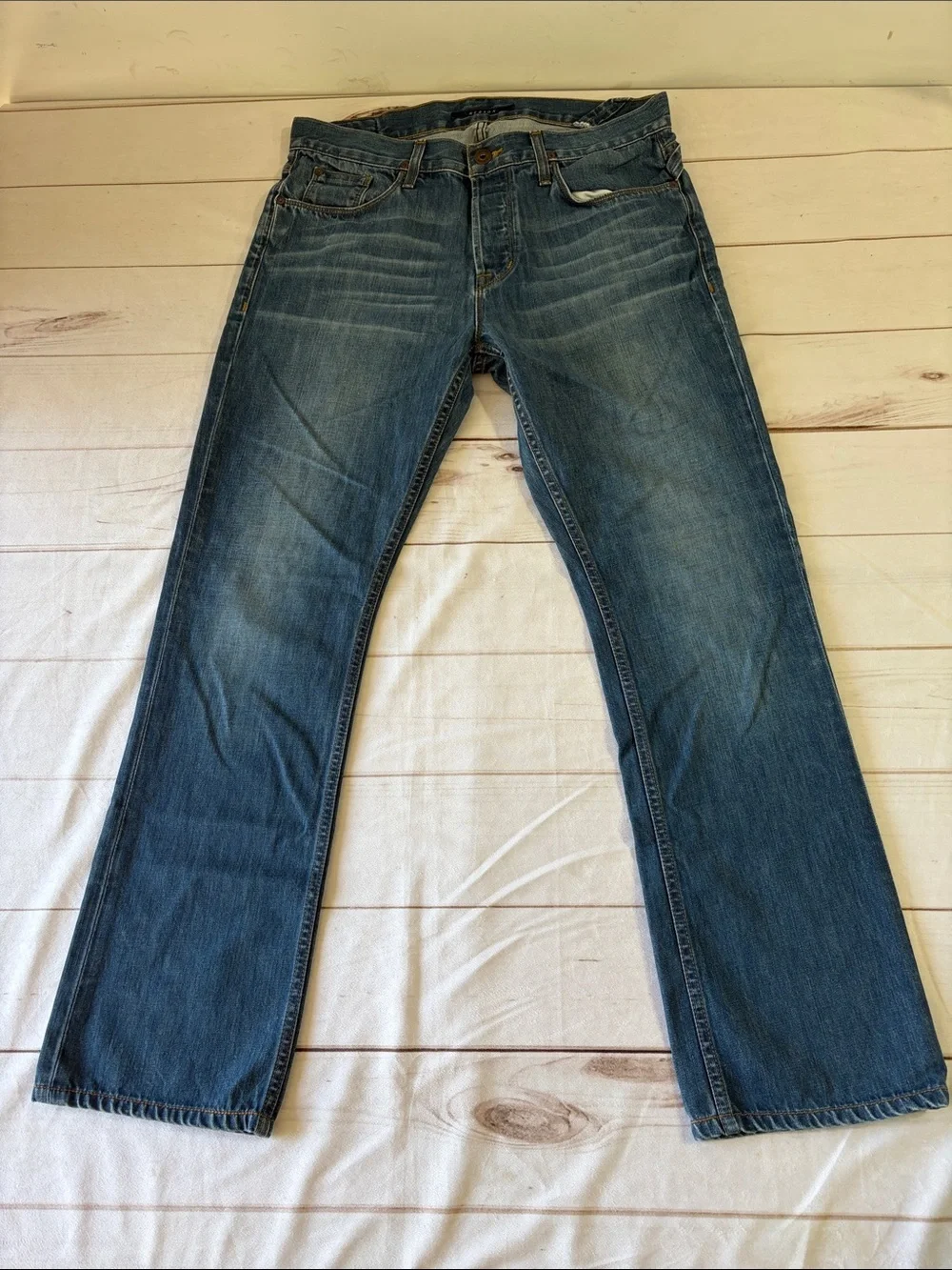 Hudson Men's Beau Flap Micro Bootcut Blue Jeans